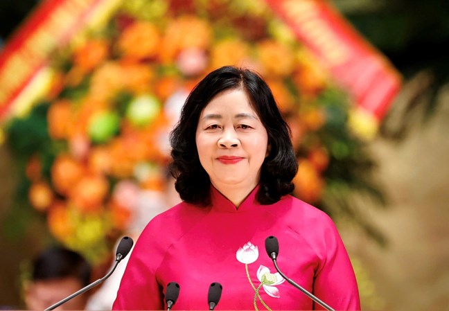 Chủ tịch UBTƯ MTTQ Việt Nam Bùi Thị Minh Hoài gửi điện mừng tới Chủ tịch Chính hiệp toàn quốc Trung Quốc Vương Hộ Ninh