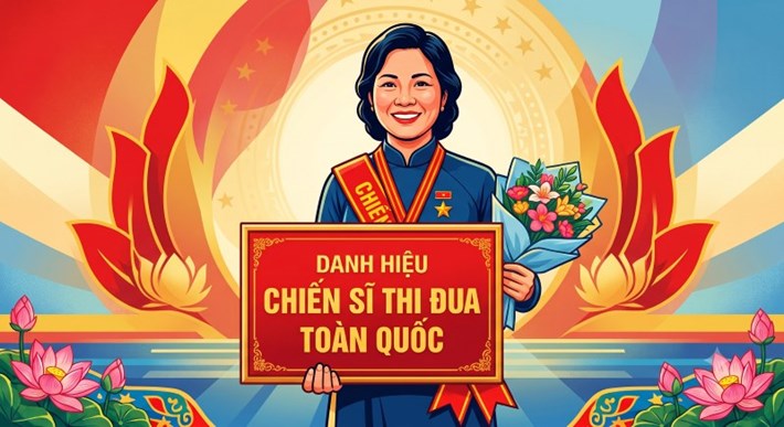 Từ ngày 1.0.2026, danh hiệu “Chiến sĩ thi đua toàn quốc” để tặng cho cá nhân có thành tích xuất sắc tiêu biểu được lựa chọn trong số những cá nhân có 2 lần liên tục được tặng danh hiệu chiến sĩ thi đua Bộ, ban, ngành, tỉnh. Ảnh: AI