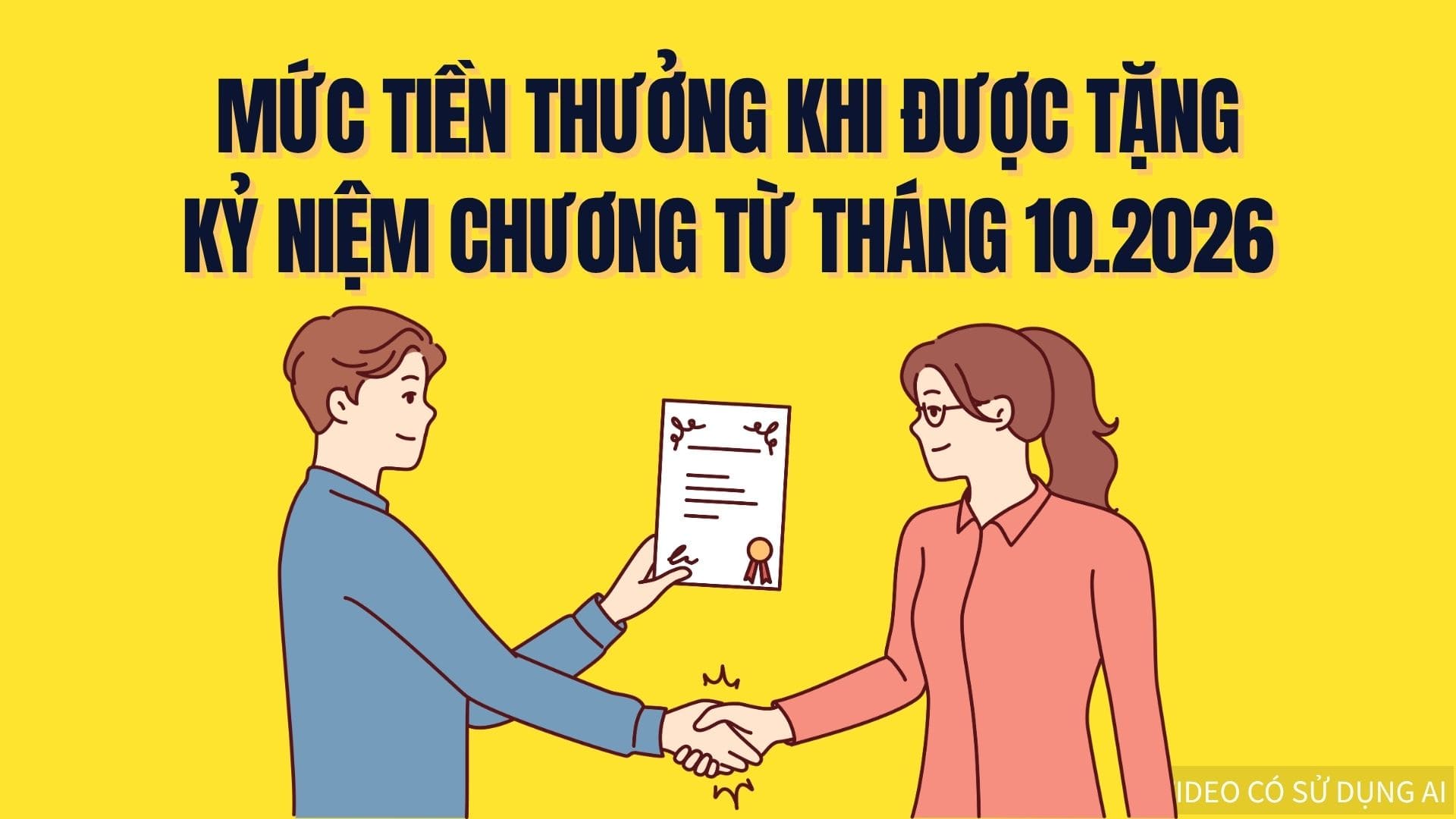 Mức tiền thưởng Kỷ niệm chương theo lương cơ sở từ tháng 10.2026
