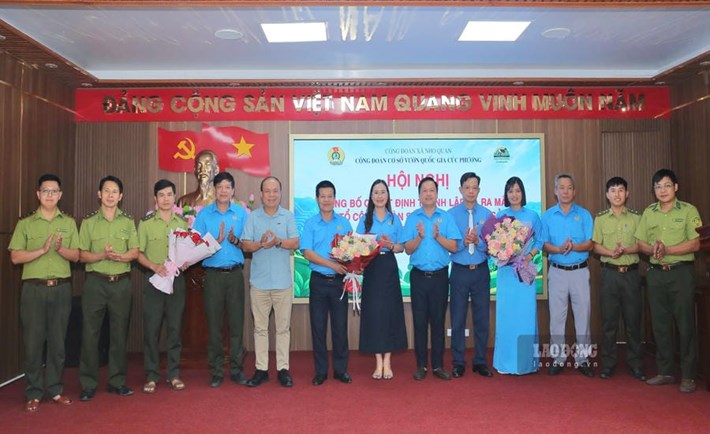 Công đoàn cơ sở Vườn Quốc gia Cúc Phương, Ninh Bình ra mắt “Tổ công đoàn số”. Ảnh: Nguyễn Trường