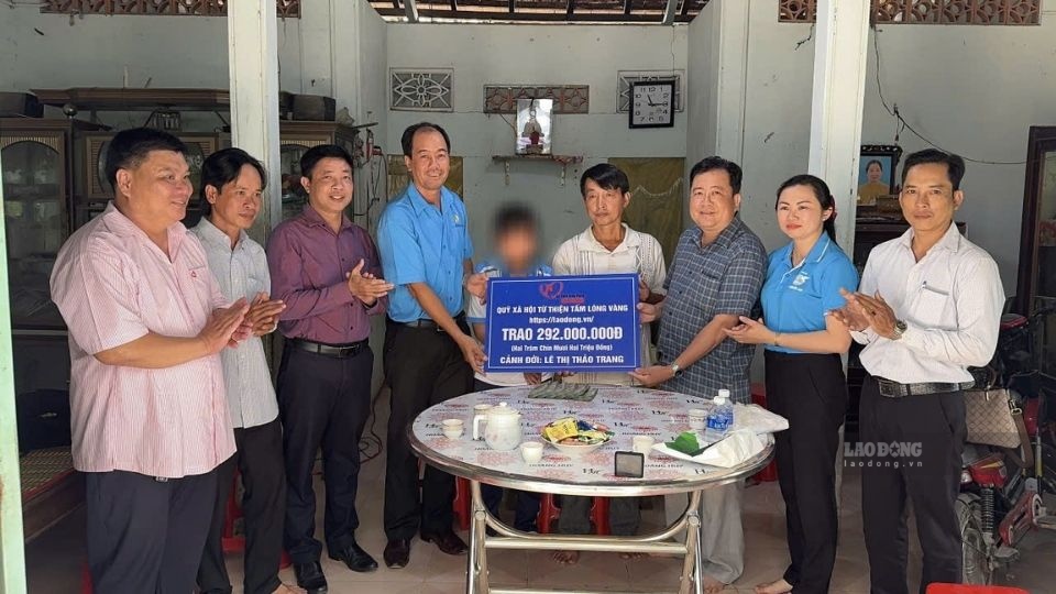 Quỹ Tấm lòng Vàng nối dài những vòng tay nhân ái từ bạn đọc Báo Lao Động