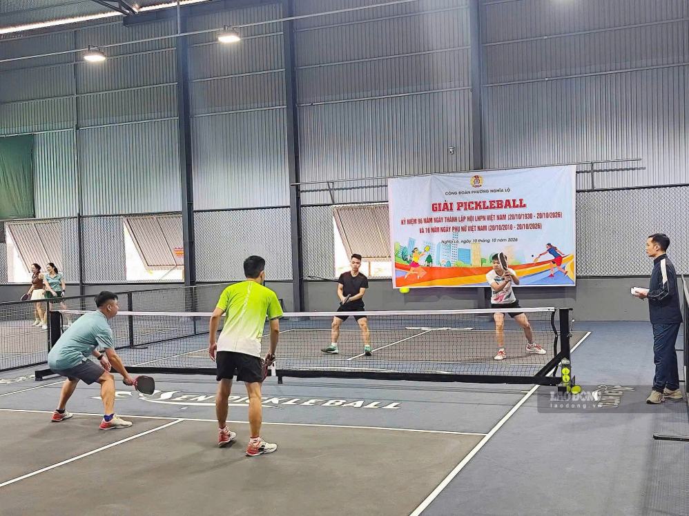 Công đoàn Nghĩa Lộ tổ chức giải Pickleball chào mừng ngày 20.10