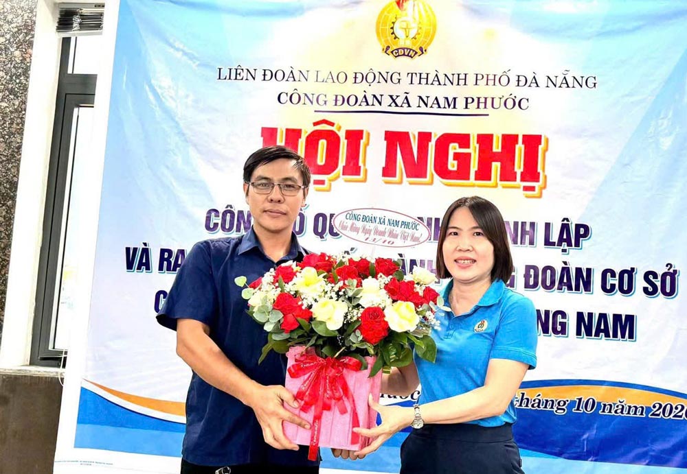 Công đoàn xã Nam Phước, Đà Nẵng thành lập công đoàn cơ sở mới