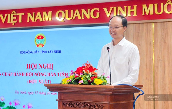 Ông Võ Minh Quốc phát biểu nhận nhiệm vụ ngày 12.10. Ảnh: Huỳnh Du