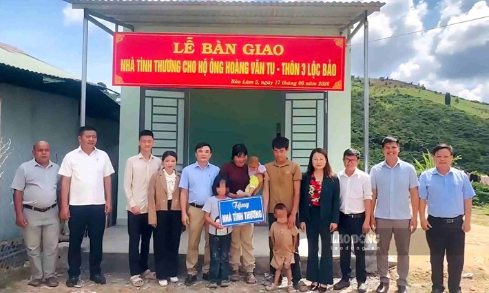 Trong 9 tháng đầu năm 2026, Ủy ban MTTQ Việt Nam xã Bảo Lâm 5 đã xây tặng 3 căn nhà tình thương cho hộ nghèo. Ảnh: Phúc Khánh (chụp tháng 7.2026)