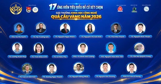17 nhà khoa học trẻ vào Top 20 Giải thưởng Quả cầu vàng 2026