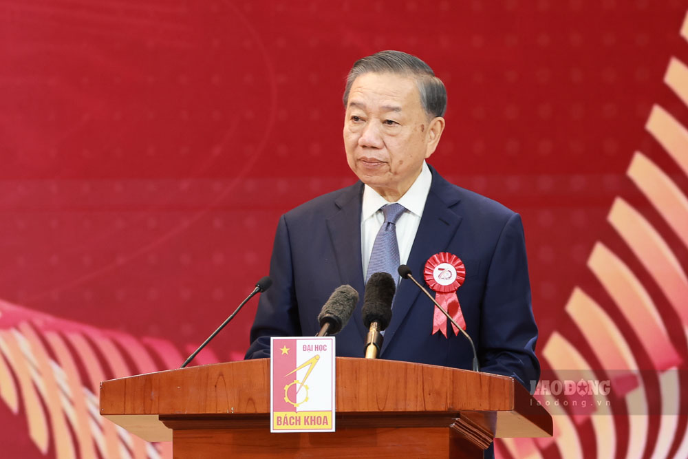 Tổng Bí thư, Chủ tịch nước Tô Lâm phát biểu tại Lễ kỷ niệm. Ảnh: Hải Nguyễn 