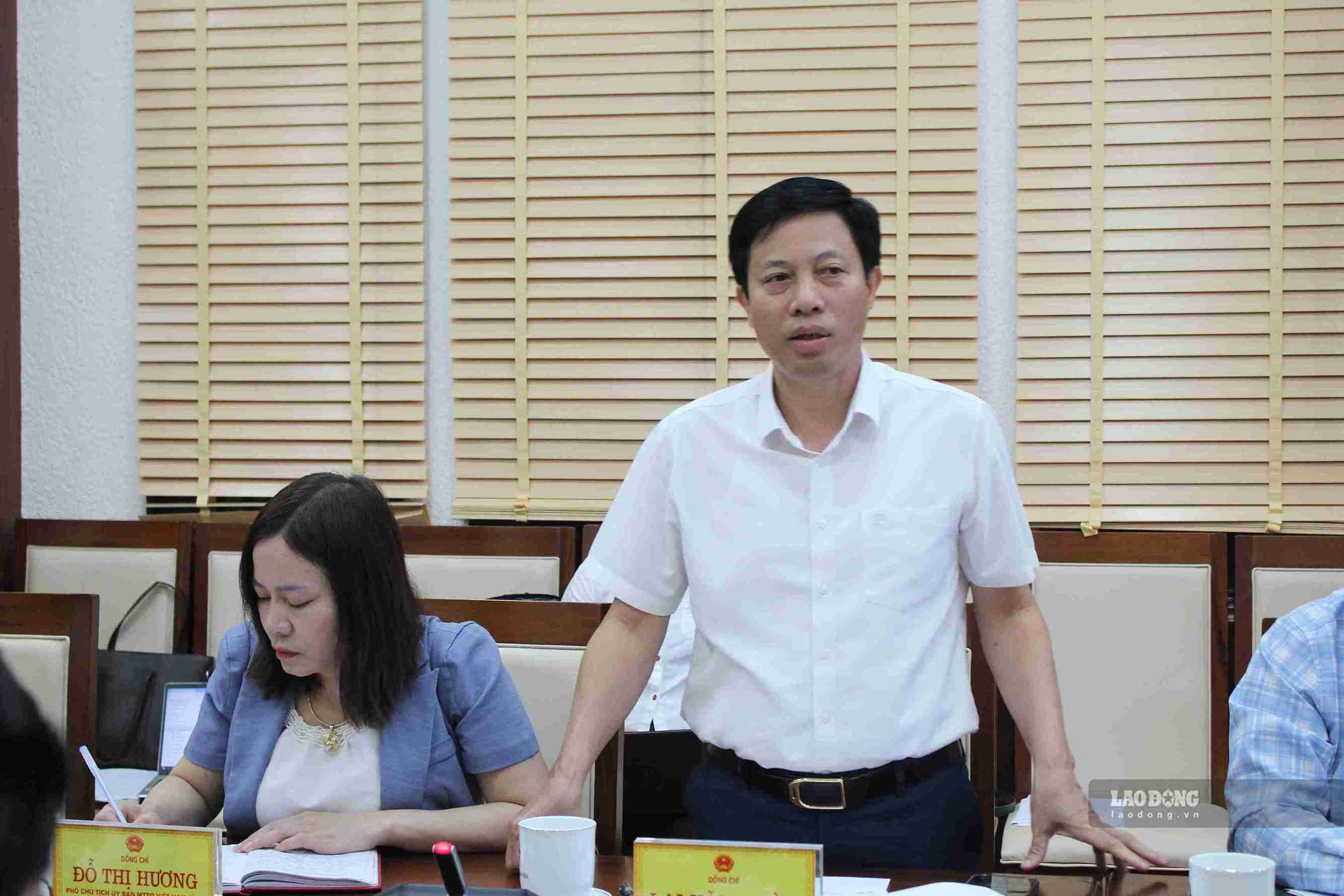 Ông Lại Văn Hoàn - Phó Chủ tịch UBND tỉnh Hưng Yên phát biểu kết luận buổi làm việc. Ảnh: Mai Hương