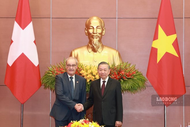 Le secrétaire général et président de la République Tô Lâm évoque 6 orientations de coopération Vietnam - Suisse