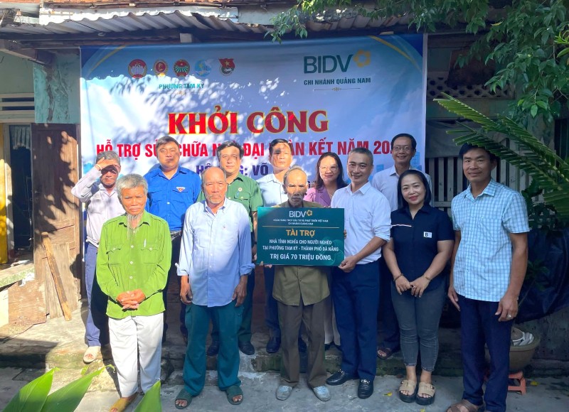Mặt trận Tam Kỳ, Đà Nẵng vận động 70 triệu đồng xây nhà cho hộ nghèo