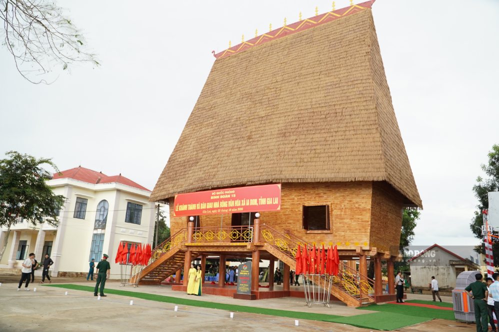 Nhà rông mới tại xã Ia Dom. Ảnh: Thanh Tuấn 