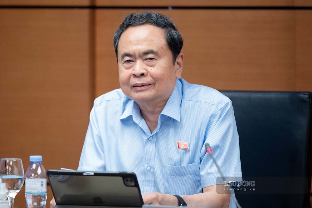Ủy viên Bộ Chính trị, Chủ tịch Quốc hội Trần Thanh Mẫn bày tỏ tán thành luật hóa việc bổ sung Ngày Văn hóa Việt Nam 24.11 là ngày nghỉ hưởng nguyên lương. Ảnh: Cao Nguyên
