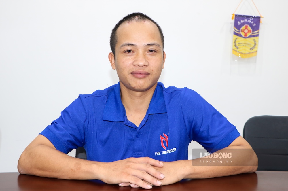 Thông qua sự giới thiệu, kết nối thông tin từ xã Triệu Bình, anh Đoàn Văn Tí có cơ hội tiếp cận chương trình xuất khẩu lao động, chuẩn bị sang Nhật Bản làm việc (ảnh chụp tháng 10). Ảnh: Hưng Thơ