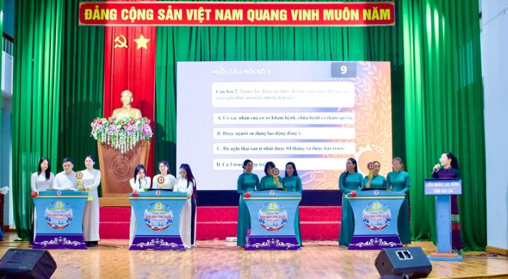 Gia Lai organiza animadamente "Punto de encuentro sindical 2026"