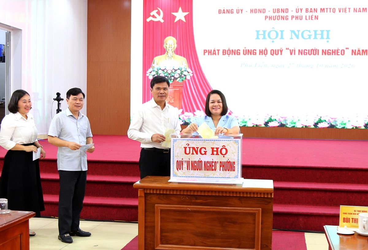 Phu Lien Ward, Hai Phong City mobilized more than 1.1 billion VND to support the Fund for the Poor