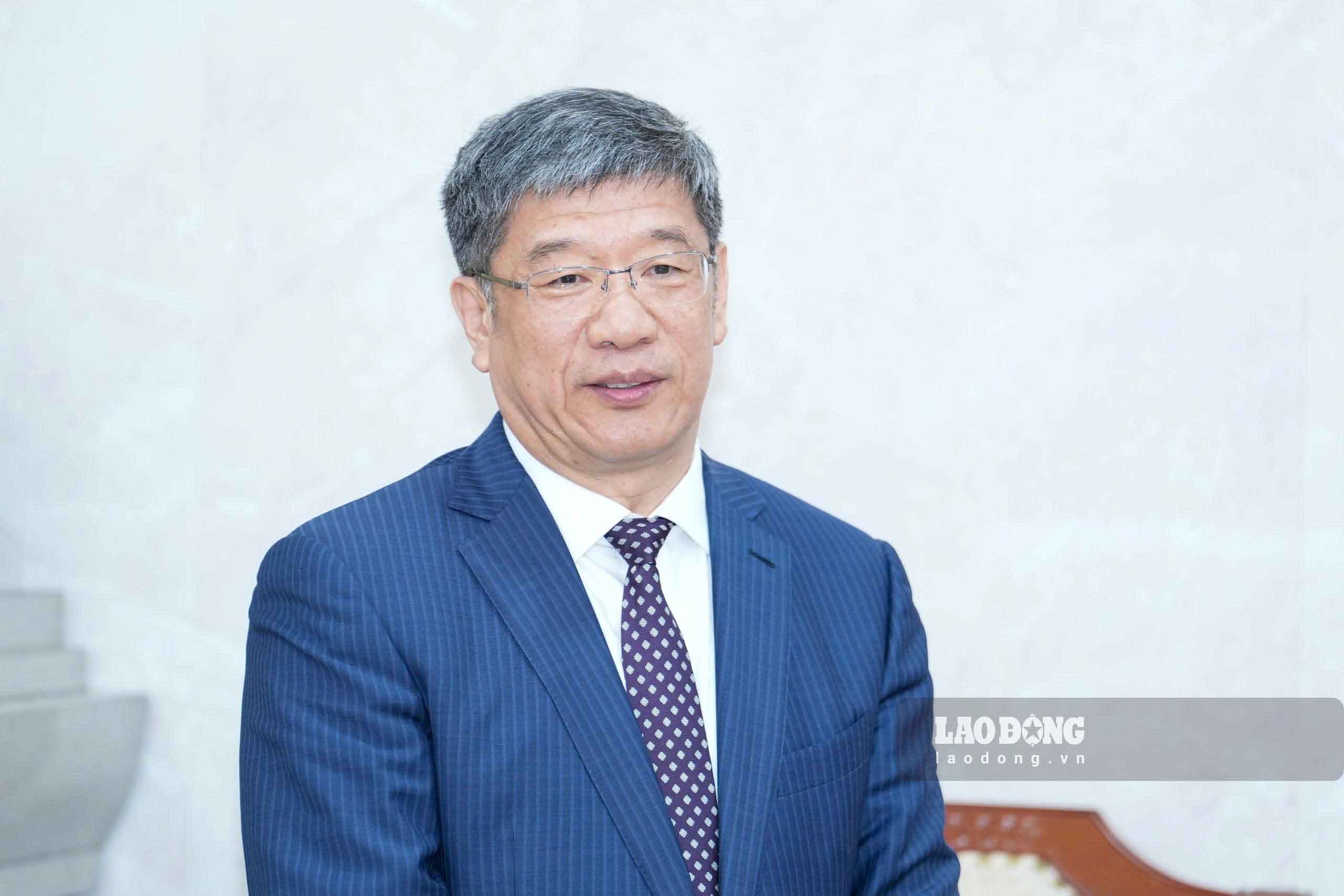 Ông Vương Hồng Binh - Phó Chủ tịch Tổng Công hội thành phố Bắc Kinh. Ảnh: Hữu Chánh.