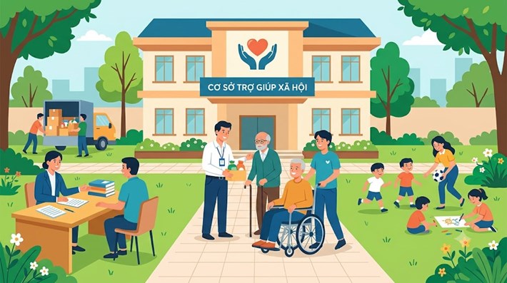 Cơ sở trợ giúp xã hội bị tạm dừng hoạt động nếu Không đáp ứng quy định về phòng cháy, chữa cháy, an toàn công trình, điện, nước, vệ sinh môi trường. Ảnh: AI
