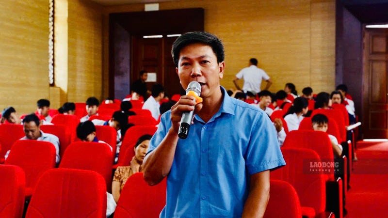 Hội nghị ghi nhận ý kiến, kiến nghị từ cơ sở nhằm nâng cao hiệu quả thực hiện chính sách việc làm. Ảnh: Thanh Nga 