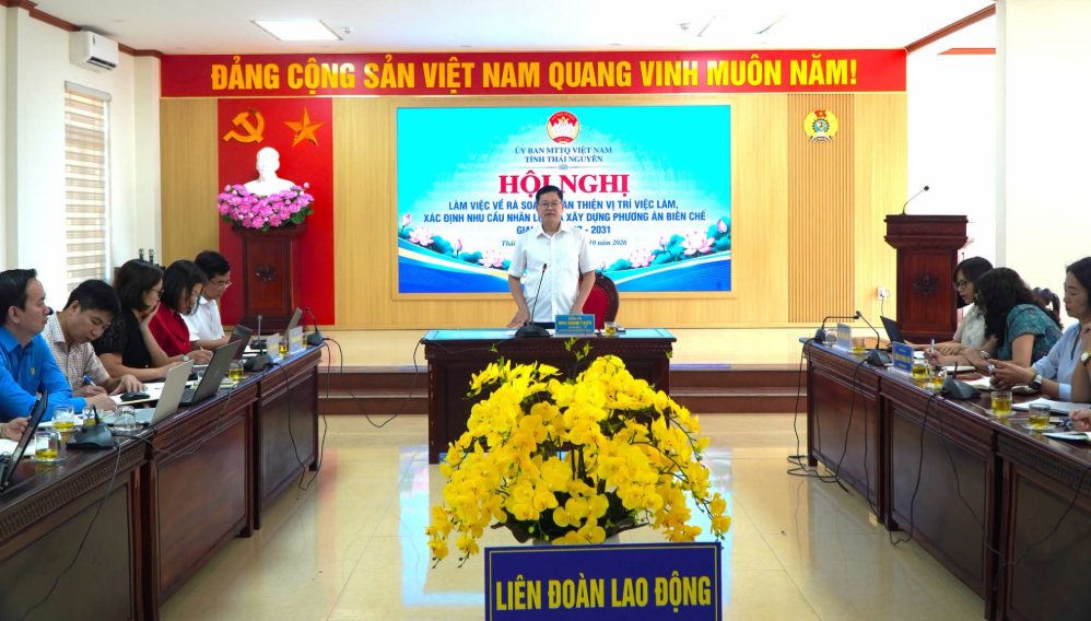 Xây dựng phương án biên chế LĐLĐ tỉnh Thái Nguyên giai đoạn 2027 - 2031
