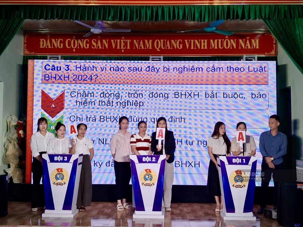 Các đội chơi trả lời xuất sắc các câu hỏi của Ban tổ chức. Ảnh: Dương Bắc