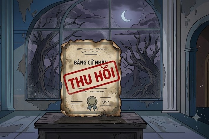 Bằng cử nhân bị thu hồi, hủy bỏ khi có hành vi gian lận trong tuyển sinh, học tập, thi cử, bảo vệ đồ án, khóa luận tốt nghiệp. Ảnh: AI
