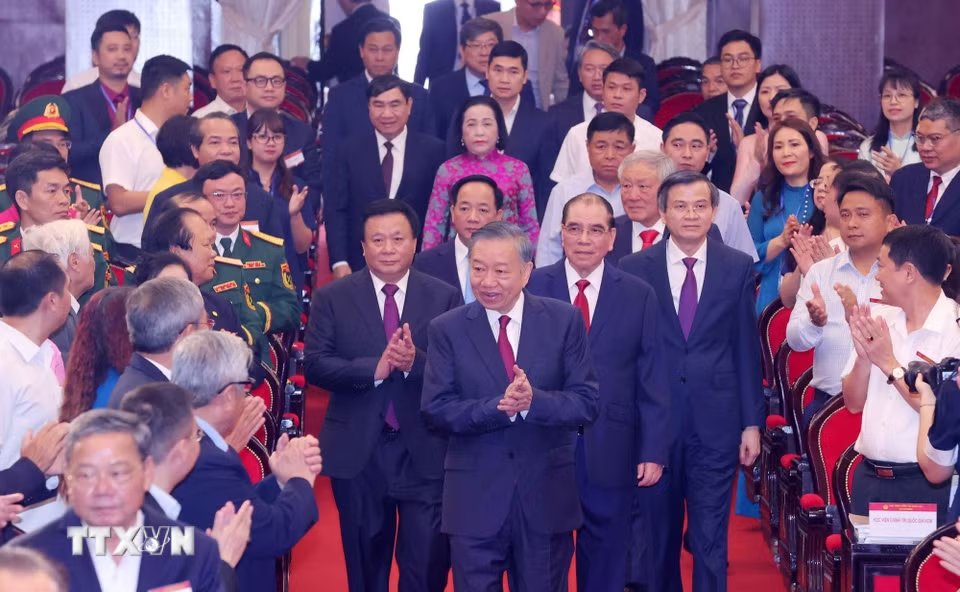 Tổng Bí thư, Chủ tịch nước Tô Lâm dự Lễ kỷ niệm. Ảnh: TTXVN
