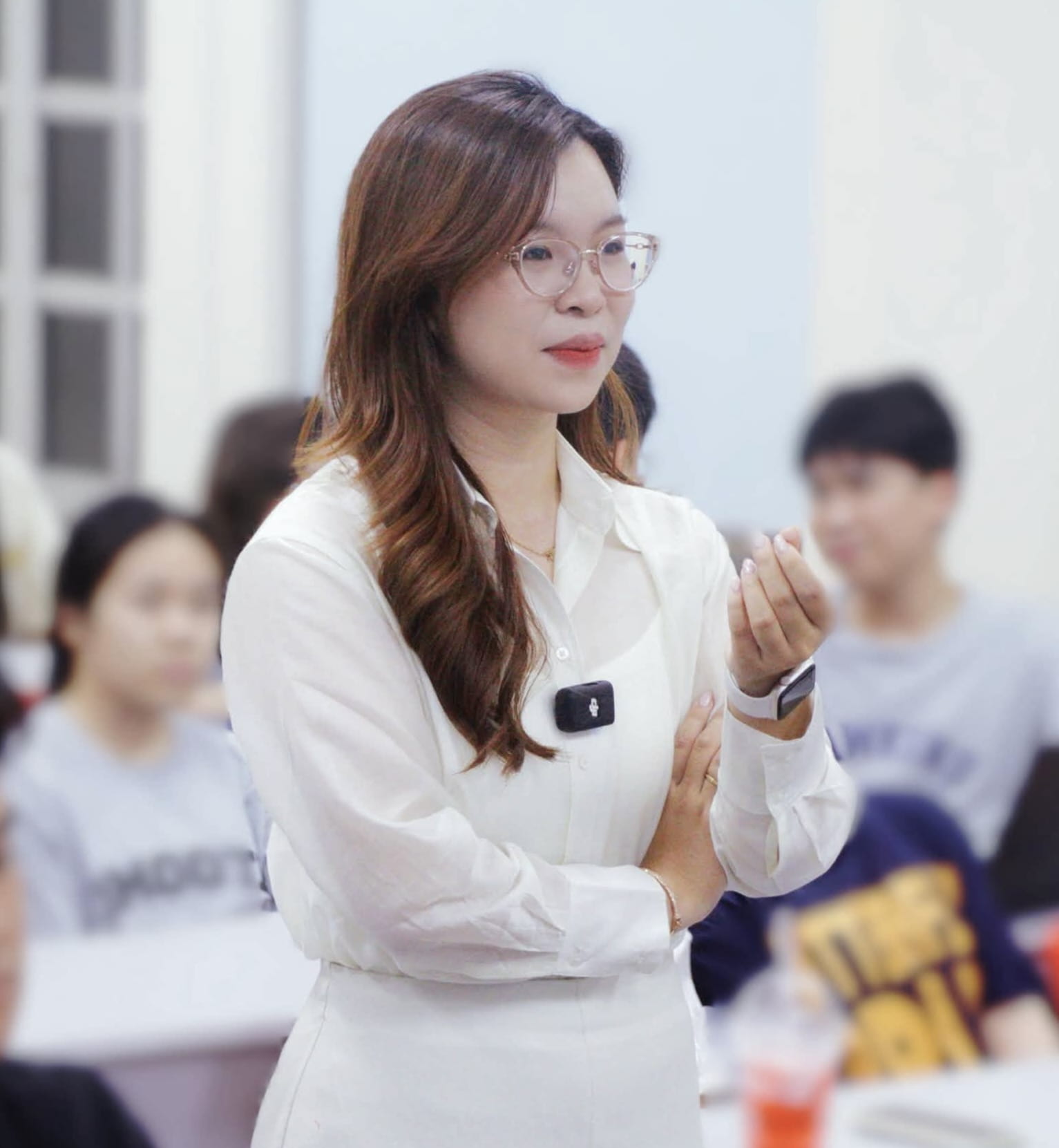 Trên cương vị Chủ nhiệm Câu lạc bộ MC & Quản lý Sự kiện Hội Máu Việt Nam, chị Trịnh Thục Ánh tiếp tục đồng hành và phát triển dự án. Ảnh: Nhân vật cung cấp