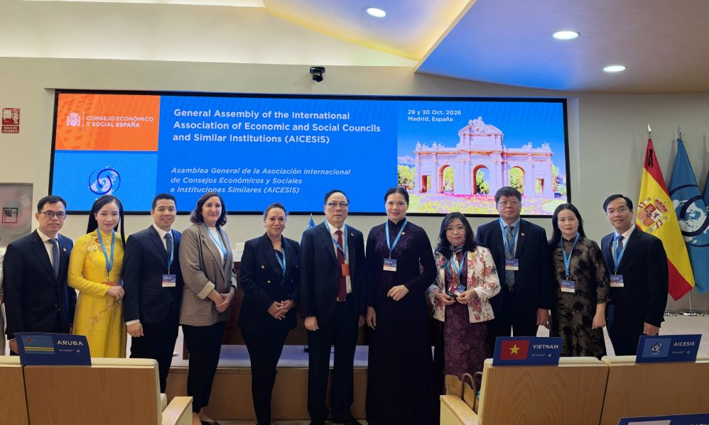 Đoàn đại biểu UBTƯ MTTQ Việt Nam tham dự Phiên họp Đại hội đồng Hiệp hội Quốc tế các Hội đồng Kinh tế - Xã hội và Các Tổ chức Tương đương (AICESIS). 