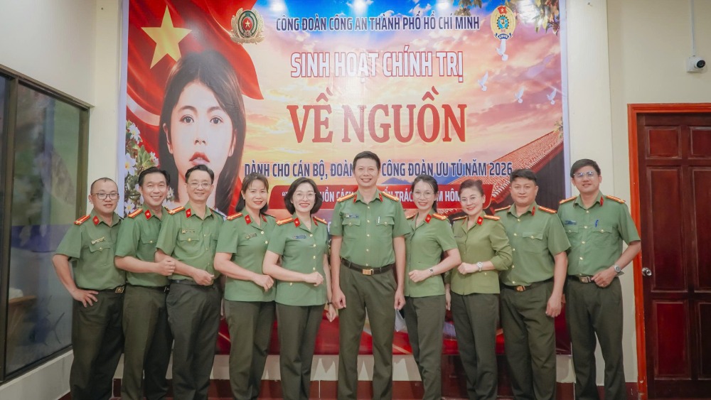 Công đoàn Công an TP Hồ Chí Minh tổ chức đợt sinh hoạt chính trị về nguồn năm 2026