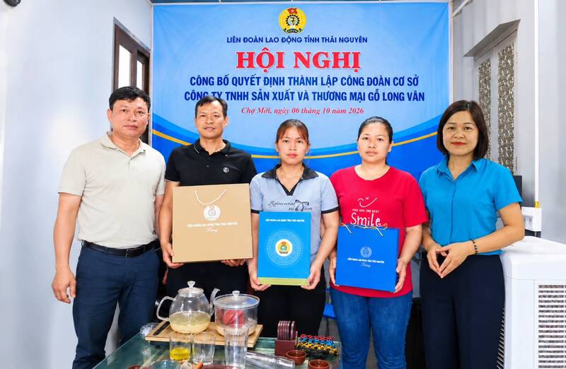 Thành lập thêm 1 công đoàn cơ sở tại Thái Nguyên