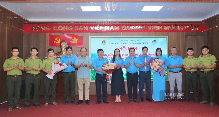 Công đoàn Vườn quốc gia Cúc Phương, Ninh Bình ra mắt “Tổ Công đoàn số”. Ảnh: Nguyễn Trường (chụp ngày 6.10)