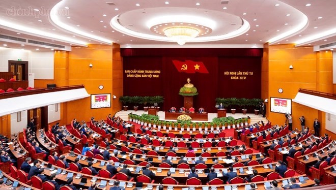 4-й пленум Центрального комитета XIV созыва открылся 5 октября в Ханое. Фото: Chinhphu. vn