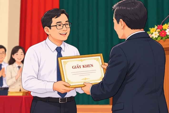 Mức tiền thưởng khi nhận Giấy khen của Chủ tịch UBND cấp xã. Ảnh minh họa: Al