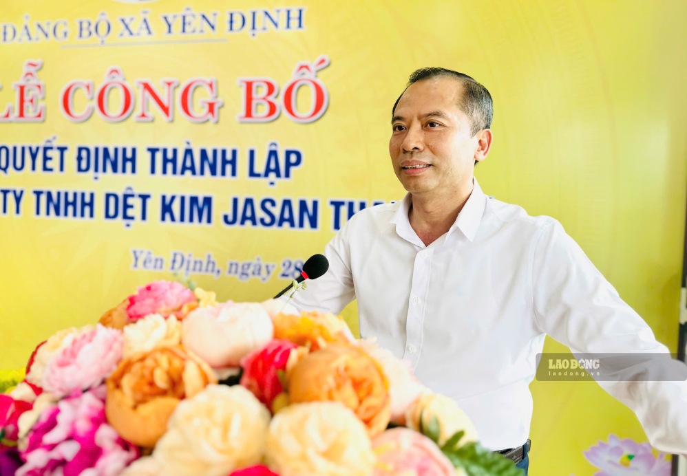 Ông Lương Trọng Thành phát biểu...
