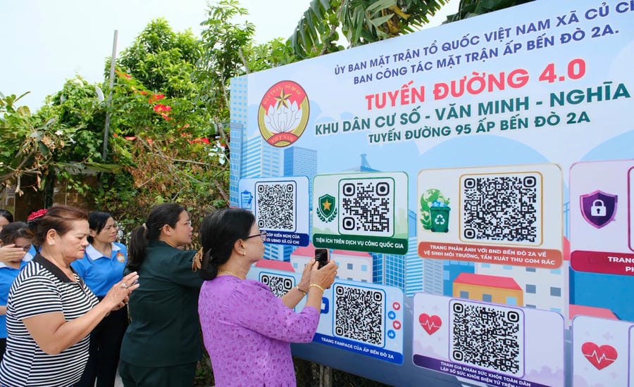 “Tuyến đường 4.0 - Khu dân cư số văn minh, nghĩa tình” tại xã Củ Chi. Ảnh: MTTQ Việt Nam xã Củ Chi