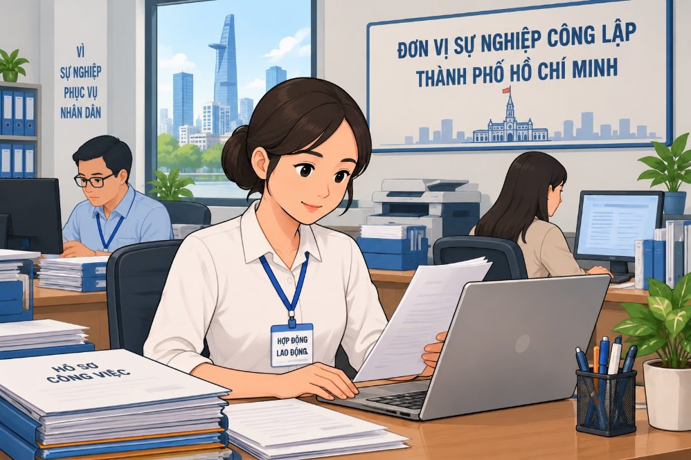 Lao động hợp đồng ở đơn vị sự nghiệp công lập TPHCM được hưởng thu nhập tăng thêm