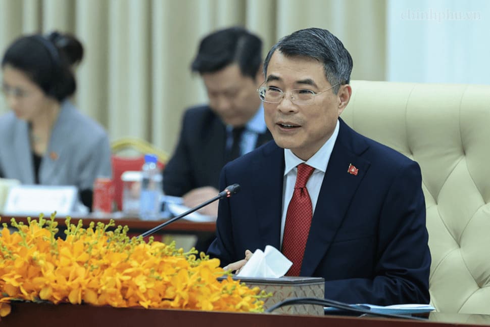 Ủy viên Bộ Chính trị, Thủ tướng Chính phủ Lê Minh Hưng phát biểu tại cuộc hội đàm. Ảnh: chinhphu.vn 