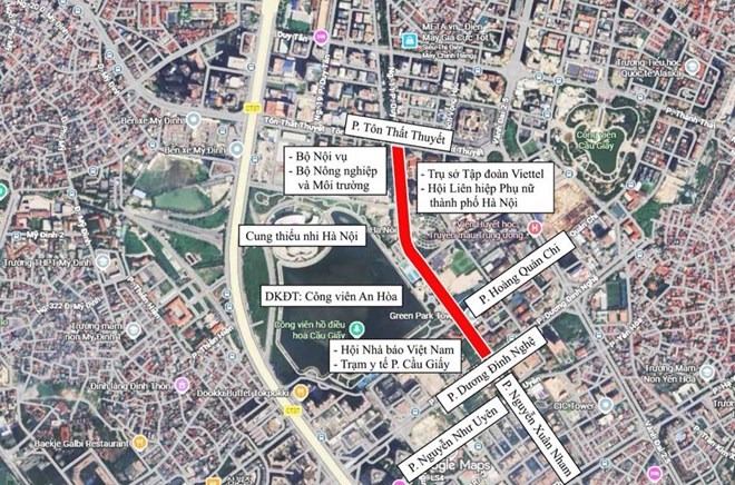 Hà Nội có tuyến phố mới mang tên Nguyễn Hữu An