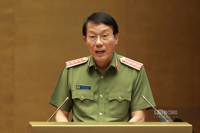 General Luong Tam Quang - Member of the Politburo, Minister of Public Security presented a thematic report at the conference, which mentioned Vietnam's striving goals to 2030 and 2045. Photo: Hai Nguyen