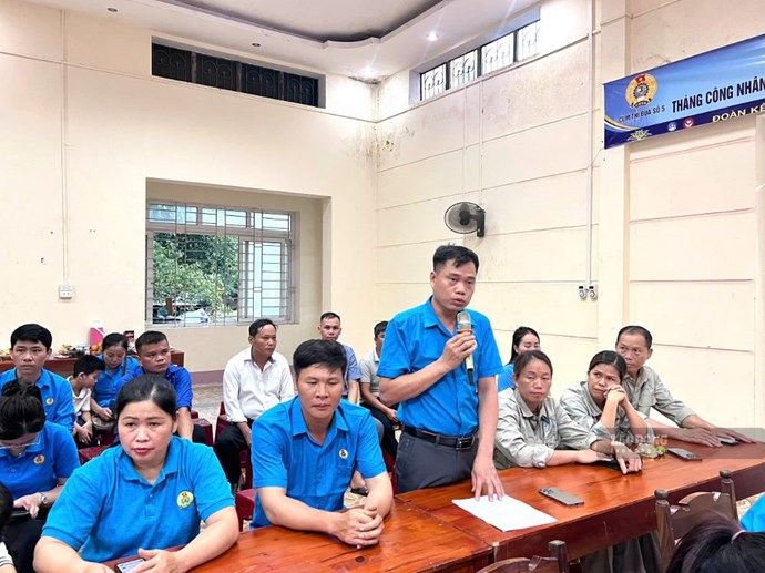 Nhiều đoàn viên tại Cao Bằng đề xuất nâng tiền lương, cải thiện phúc lợi. Ảnh: Tân Văn