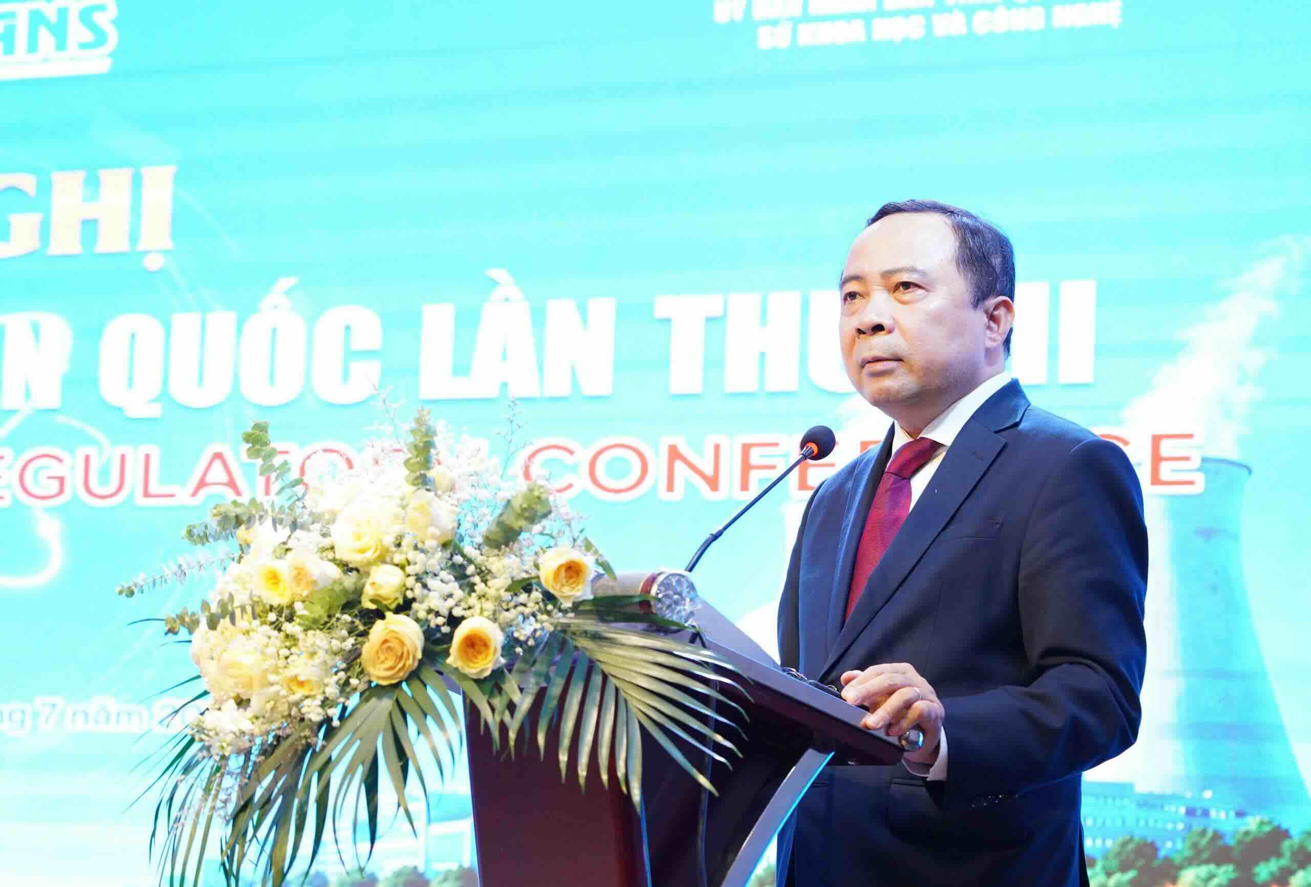 Ông Vũ Hải Quân - Ủy viên Trung ương Đảng, Bộ trưởng Bộ Khoa học và Công nghệ phát biểu tại hội nghị. Ảnh: Bộ Khoa học và Công nghệ
