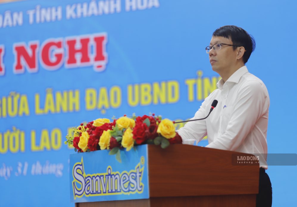 Ông Nguyễn Thanh Hà  - Phó Chủ tịch UBND tỉnh Khánh Hòa chia sẻ tại hội nghị. Ảnh: Hữu Long