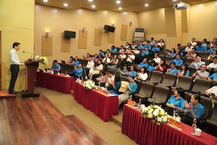 Toàn cảnh Hội nghị sơ kết công tác công đoàn 6 tháng đầu năm 2026 của Công đoàn Giáo dục Việt Nam. Ảnh: Chân Phúc