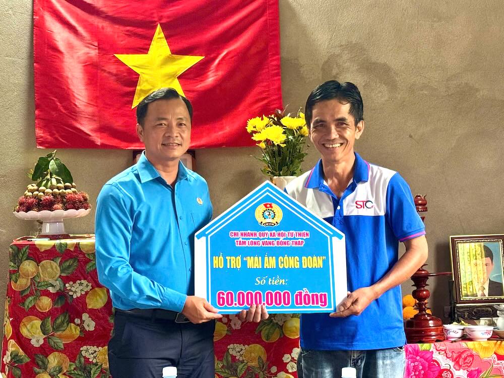 Trade Union Shelter realizes the dream of housing for workers in Dong Thap