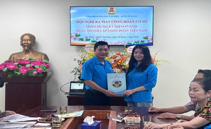 Công đoàn phường Văn Miếu - Quốc Tử Giám (Hà Nội) phấn đấu đến hết năm 2026 đạt 300% chỉ tiêu được giao. Ảnh: CĐ phường Văn Miếu - Quốc Tử Giám cung cấp

