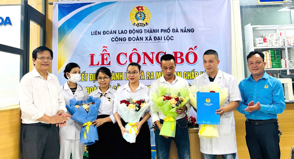 Công đoàn xã Đại Lộc, Đà Nẵng thành lập công đoàn cơ sở mới