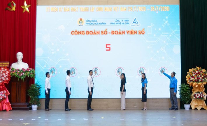 Công đoàn phường Hòa Khánh, TP Đà Nẵng khởi động hệ sinh thái chuyển đổi số Công đoàn. Ảnh: Công đoàn Hòa Khánh
