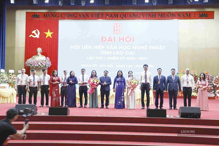Đại hội Hội Liên hiệp Văn học Nghệ thuật tỉnh Lào Cai lần thứ nhất đã tổ chức thành công. Ảnh: Lộc An
