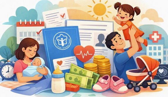 Thời gian nghỉ thai sản sinh con thứ hai theo quy định bảo hiểm xã hội. Đồ họa: Hương Giang