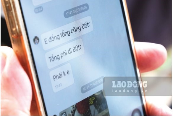 Những tin nhắn còn lưu trong điện thoại của anh Đ. Ảnh: Nhóm PV
